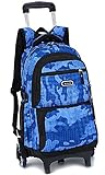 Mochilas con Ruedas - Chico Mochila Escolar Grande con Seis Ruedas Trolley Escolar 6 Ruedas