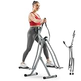 Sunny Health & Fitness Elipticas Fitness casa, Bicicleta elíptica Air Walk de bajo Impacto, Monitor...