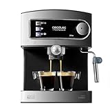 Cecotec Cafetera Express Manual Power Espresso 20. 850 W, Presión 20 Bares, Depósito de 1,6L,...