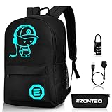 MySoja Official, Bolso Ligera de Escuela con Impermeable Amortiguar los choques Bolso noctilucente...