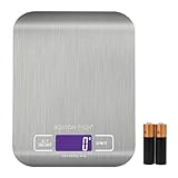 Boston Tech Báscula de Cocina Digital - Acero Inoxidable, Alta Precisión, Impermeable, Capacidad...