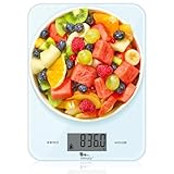 Himaly Báscula de Cocina Digital, 10 KG Báscula de Alimentos Multifunción Ultradelgada Vidrio...