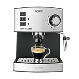 Solac CE4480 Espresso 19 Bar - Cafetera espresso de 19 Bares con vaporizador, 850 W, 1.6 litros,...
