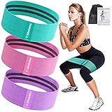 Bandas Elasticas[3Pcs],Banda de Fitness de Tela con múltiples Niveles de Resistencia, Adecuada para...
