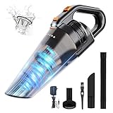 Aspiradora de Mano sin Cable, 130W 9000Pa Aspirador de Coche sin Potent, Aspirador Inalámbrico con...