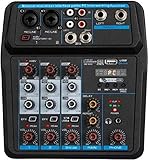 Depusheng U4 Consola de mezcla de sonido Bluetooth USB Grabación en computadora Reproducción de 48...